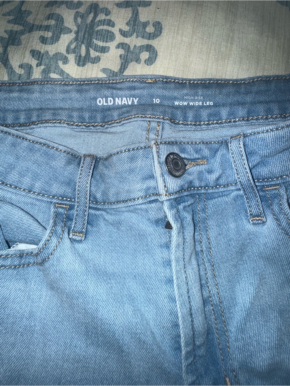 Old Navy High-Rise WOW Wide Leg Jeans Light Wash Size 10